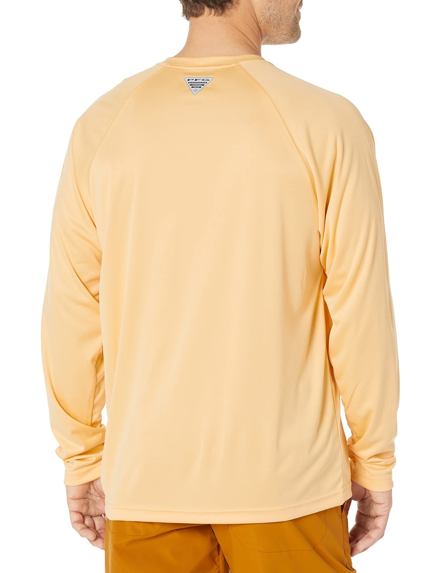 Columbia Men's Terminal Tackle Long Sleeve Shirt, Cocoa Butter/City Grey Logo, 2X Tall
