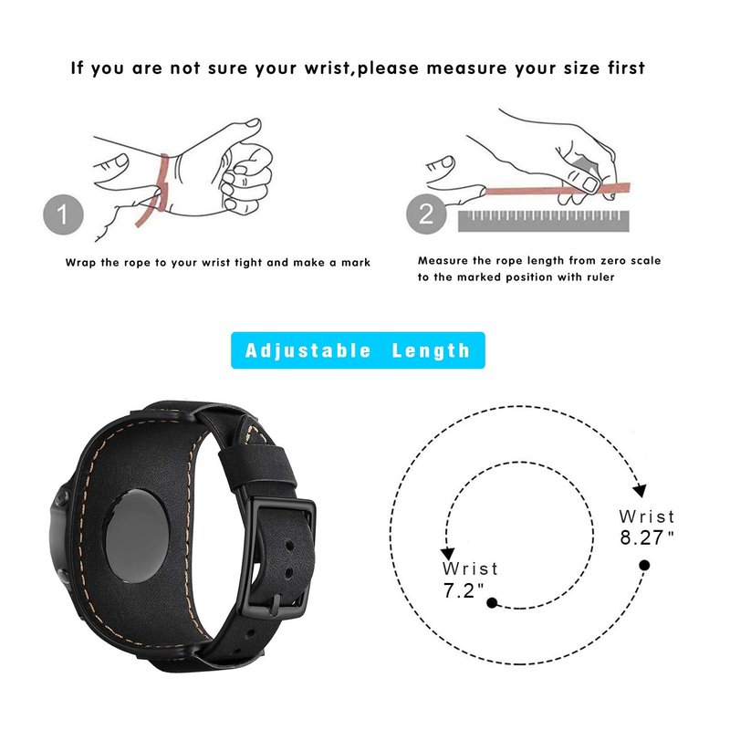 Sjiangqiao Leather Bands Compatible with Garmin Fenix 5Fenix 5 PlusFenix 6Fenix 6 ProForerunner 935945Approach S60Quatix 5 Smartwatch,22mm Quick Fit Genuine Leather Cuff Band Repalcement
