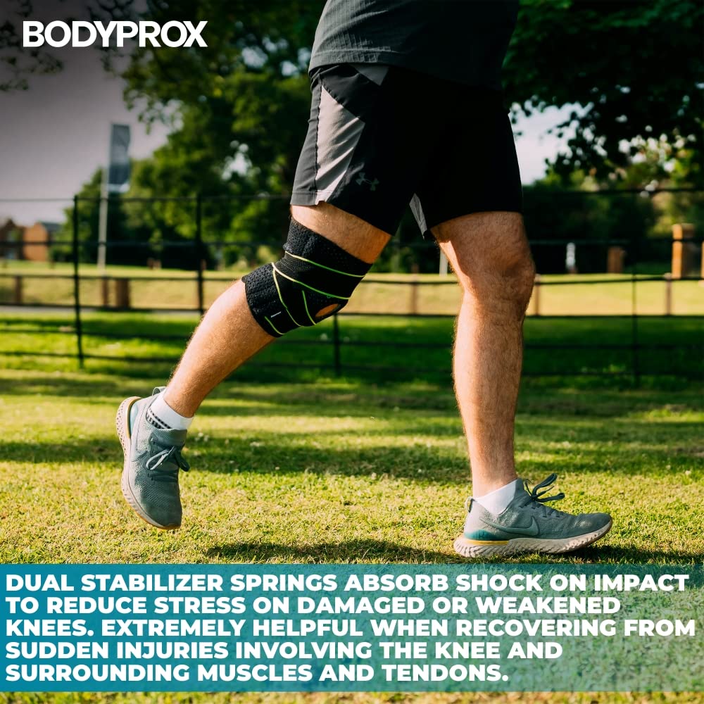 Bodyprox Knee Brace with Side Stabilizers & Patella Gel Pad Support