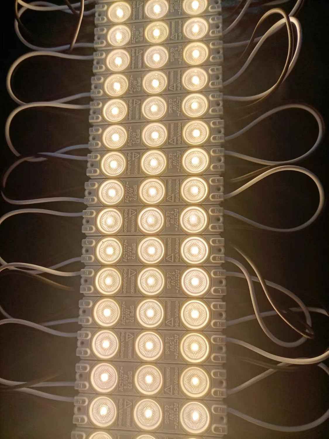 110V AC LED Module - 100pcs 1.5W White Decorative Lights for Signage & Advertising