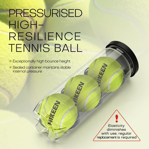 Hikeen 3 Tennis Balls with Strings - Durable Felt Pressurized Tennis Balls