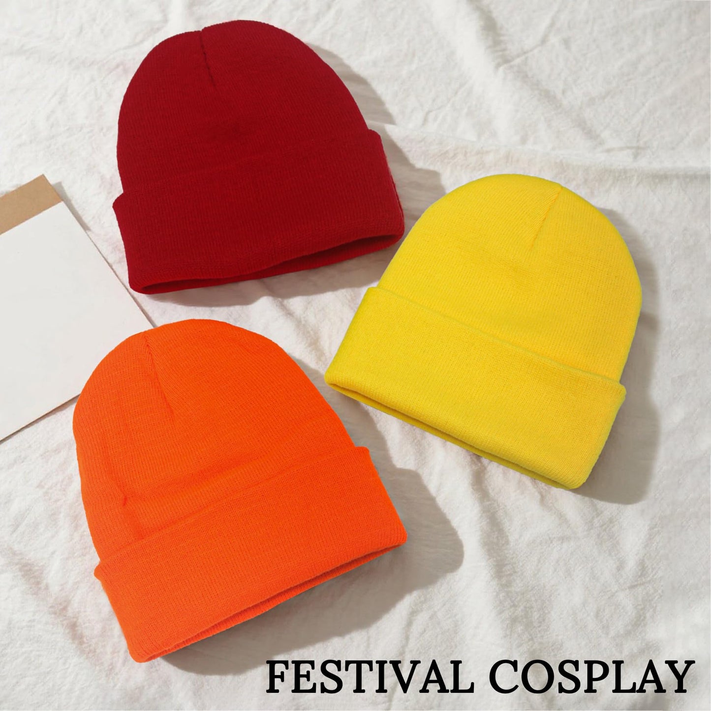 PFFY 3 Packs Unisex Beanie Hats for Men Women Winter Cuffed Knitted Beanies Skull Cap Black+Darkgrey+Lightgrey