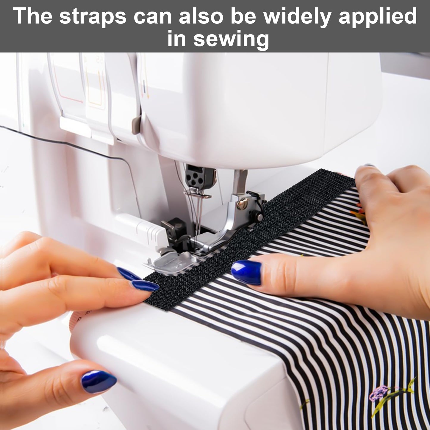 2" x16Ft Hook and Loop Straps with 12 Metal Buckles, Adjustable Fastening Cable Straps, Free Cut Length, Reusable Nylon Cable Ties for Organizer or Storage, 2 inch Wide Black