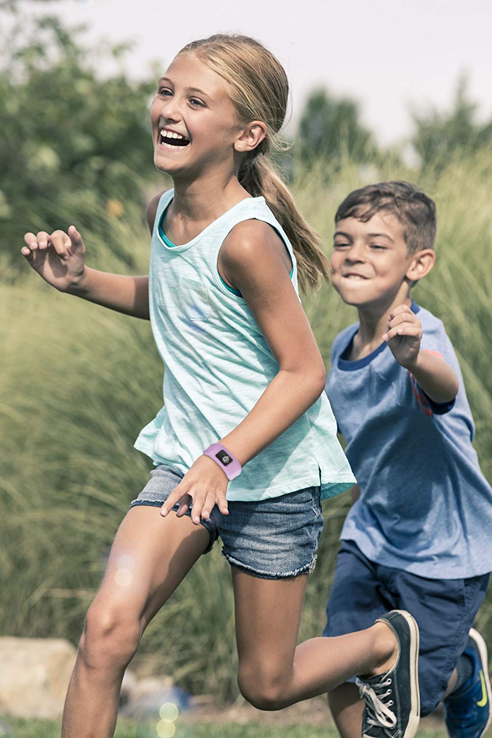 iBREK for Garmin Vivofit jr/jr 2/3 Bands, Silicon Stretchy Replacement Watch Bands for Kids Boys Girls Small Large(No Tracker) (3 Pack: Transparent Pink&Teal&Lavender, Small)