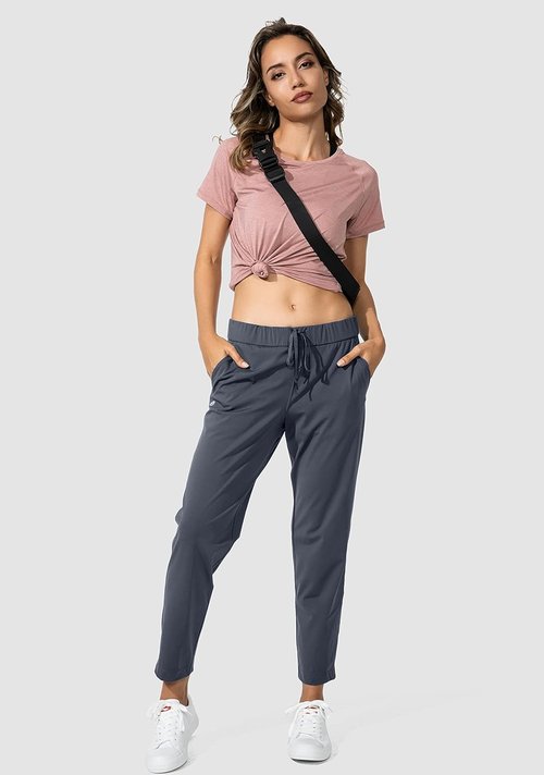 G Gradual Women's 7/8 Stretch Ankle Sweatpants - Deep Pockets for Golf, Athletic, Lounge, Travel, Work
