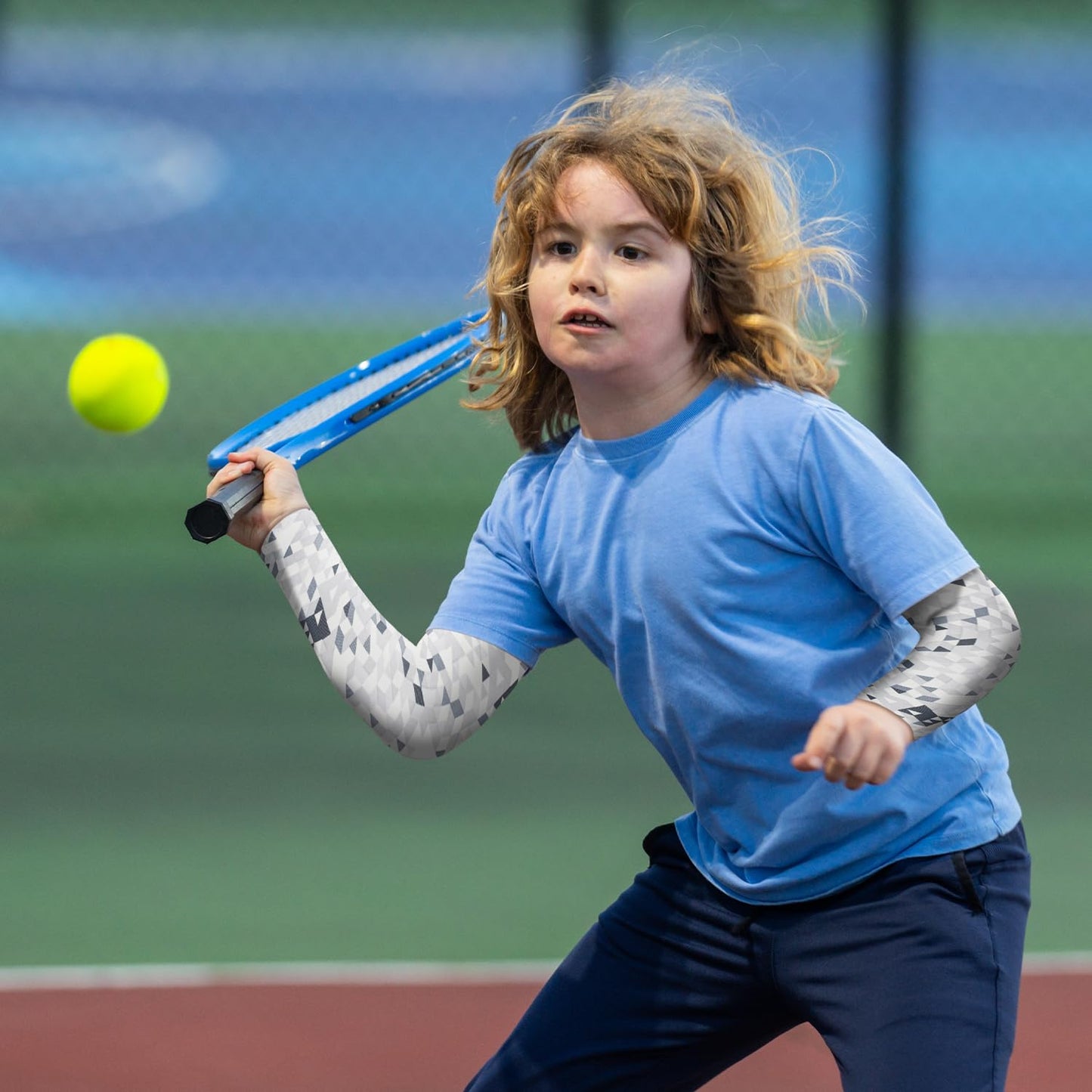 Mlurcu Baseball Arm Sleeves for Kids - 5 Pairs UV Sun Protection Cooling Sleeves for Outdoor Sports