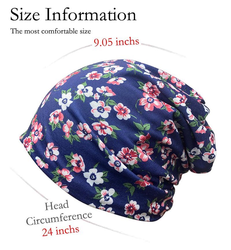 JarseHera Womens Slouchy Beanie Soft Chemo Caps Breathable Cancer Headwear Hats Turban