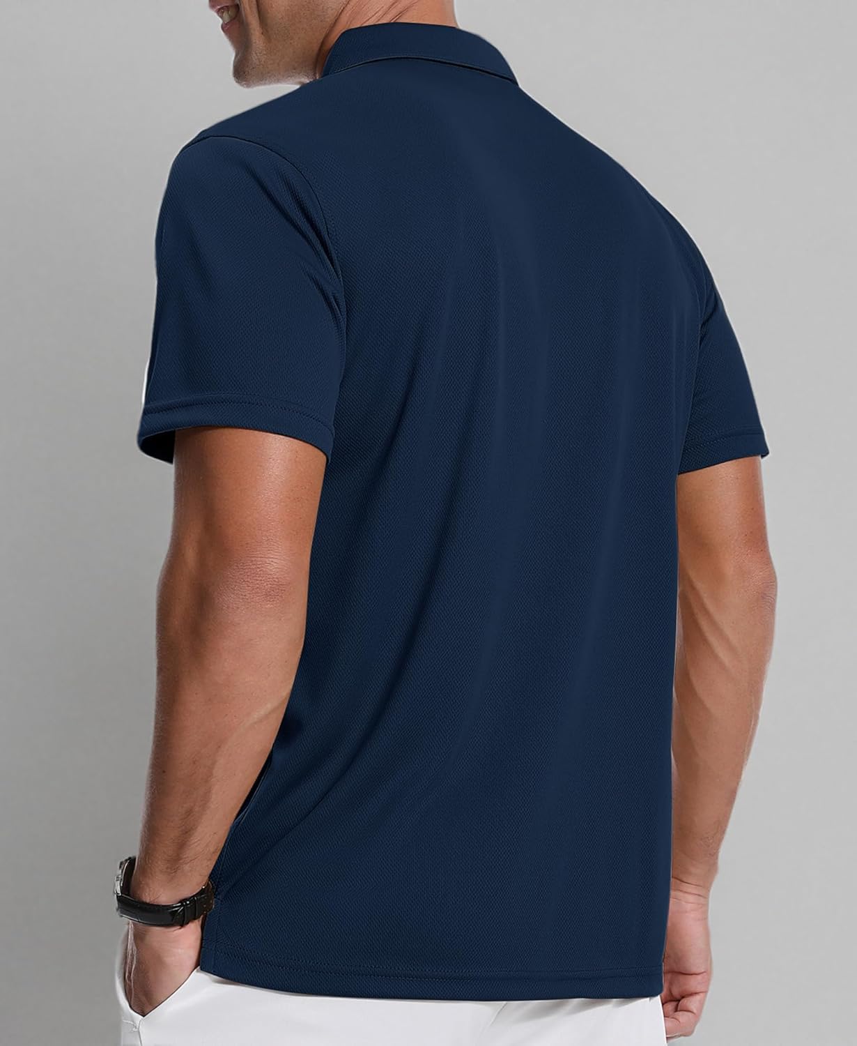 ZITY Men's Polo Shirts - 3 Pack Short Sleeve with Pocket | Moisture-Wicking Casual Golf Tees