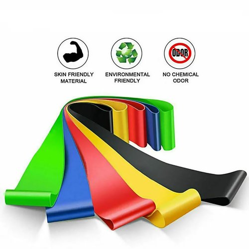 BANAG Resistance Bands Set of 5 β Exercise Bands for Home Workouts, Strength Training & Physical Therapy β Ideal Indoor Fitness Gear for Winter Season β Natural Latex with Carry Bag