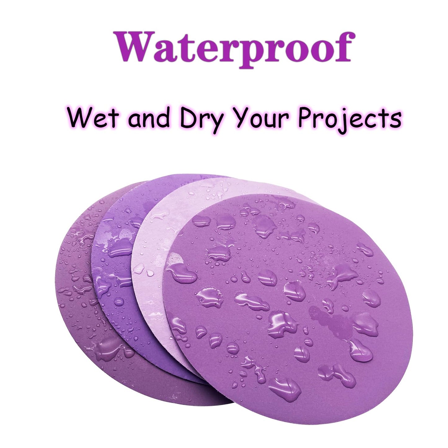 3 Inch 2000 Grit Wet Dry Sandpaper, 50pcs Sanding Disc, Hook and Loop Premium Aluminum Oxide Sand Paper for Metal, Wood, Auto