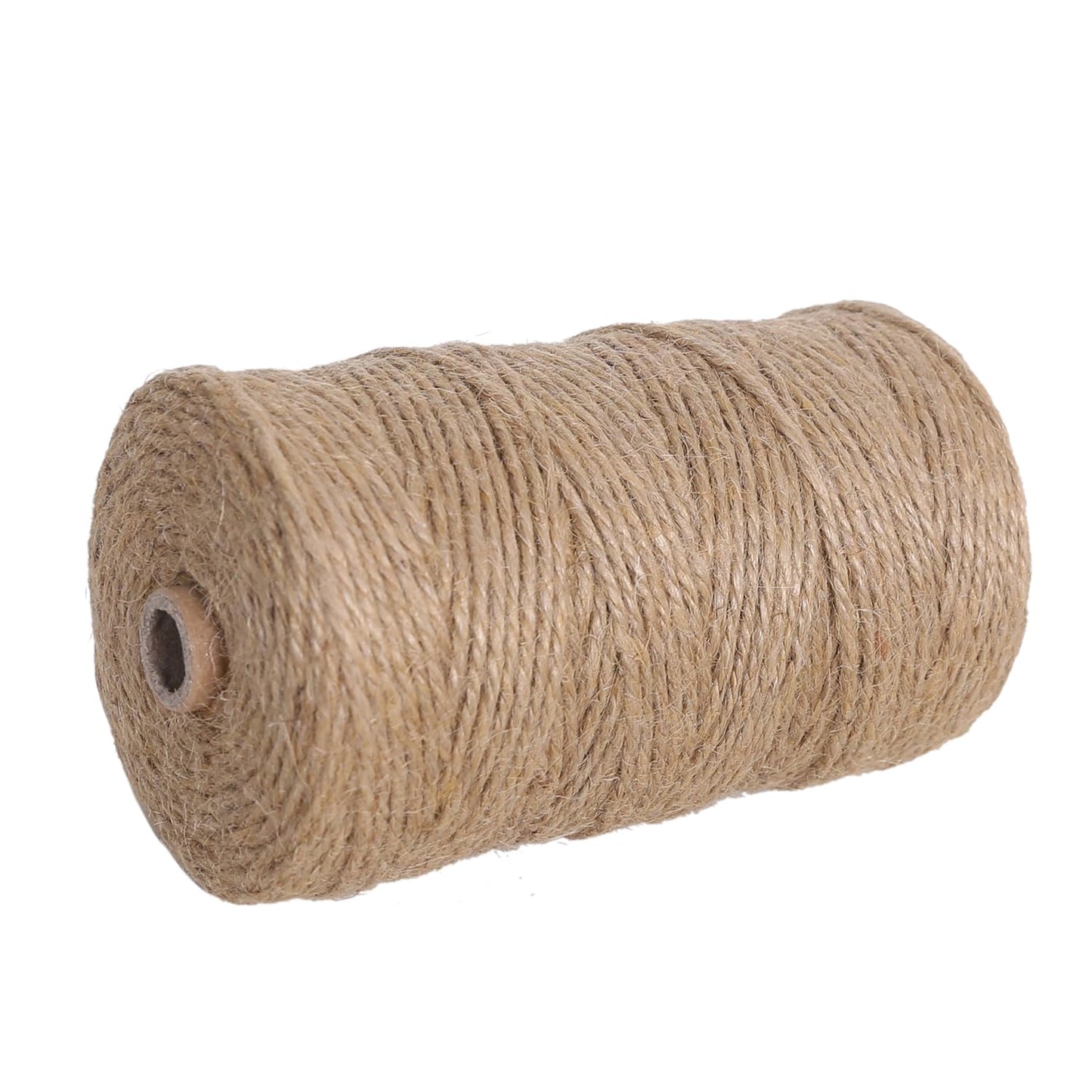 Natural Jute Twine 656ft 3mm,3Ply Twisted Thick Twine Rope Strong Jute String Roll for Crafts Gift Wrapping Gardening Home Decor Bundling Cat Scratching Post