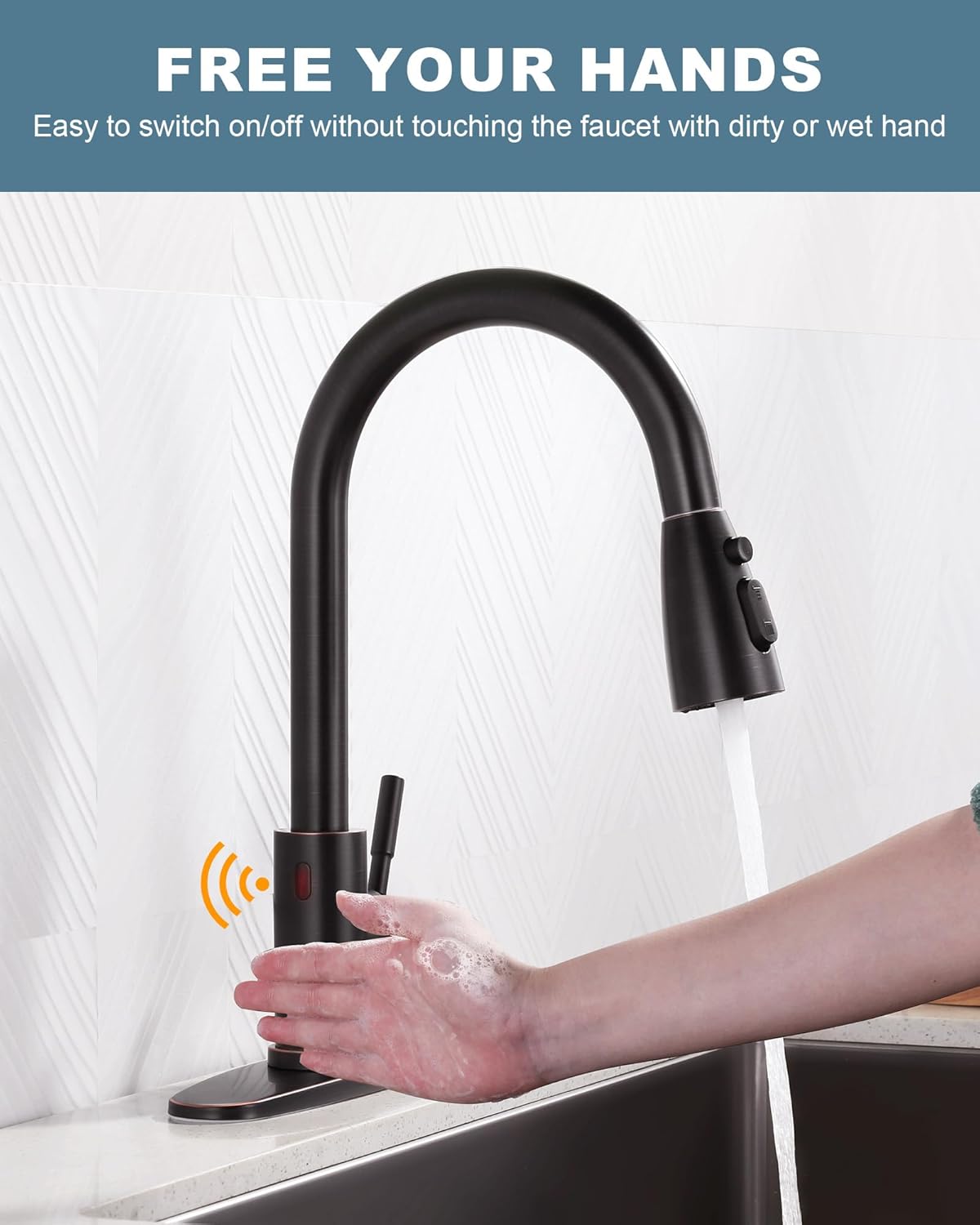 Stainless Steel Kitchen Faucet Combo with Water Filter - Brushed Nickel Sink Faucet for RO Systems