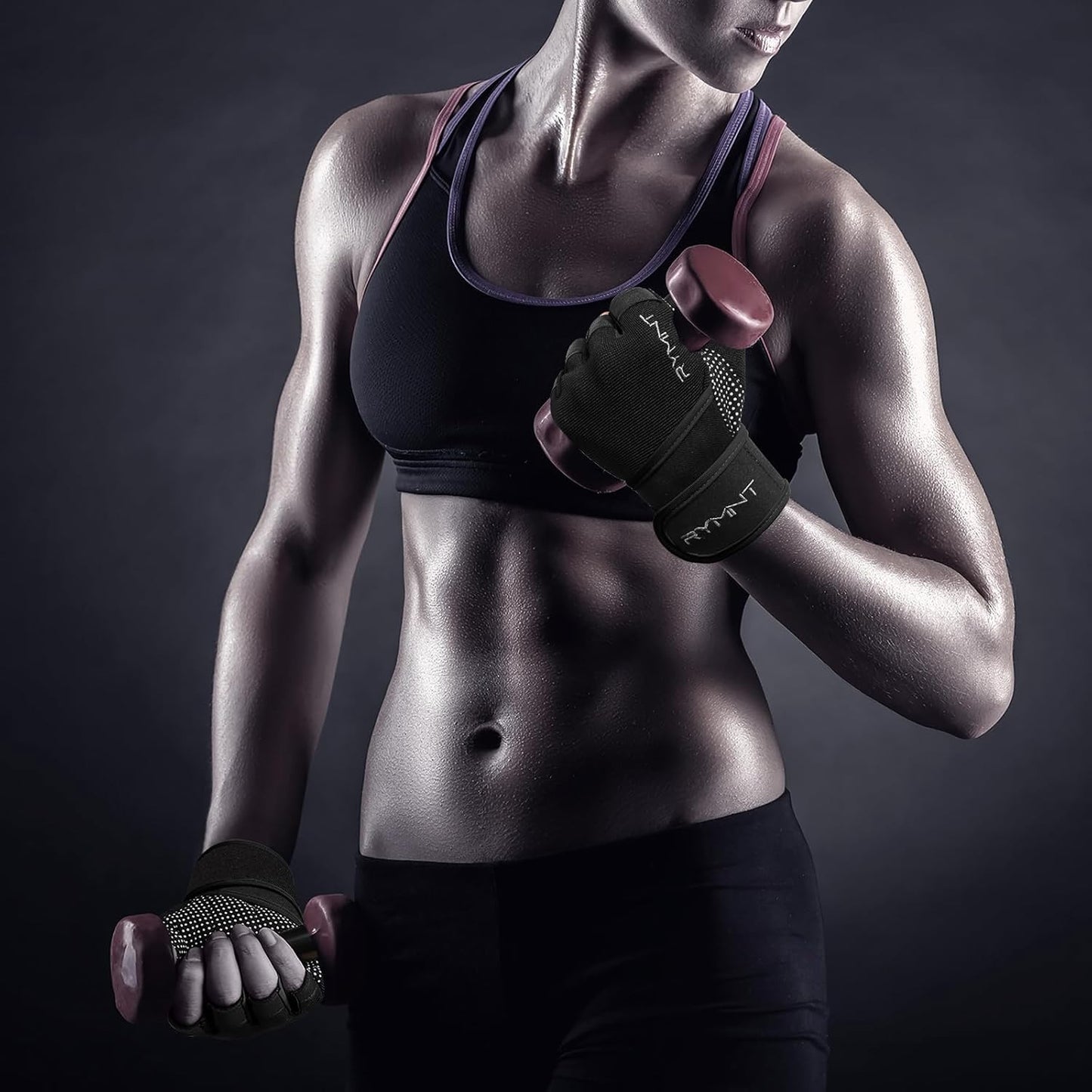 Skiennix Workout Gloves - Wrist Wrap Support & Full Palm Protection for Weightlifting | Unisex Fitness Gear