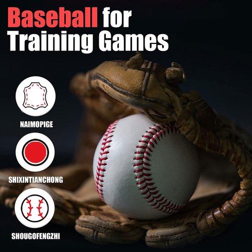 GKK Baseball 6-Ball Pack | Youth 9-Inch Practice Training Baseballs for Pitching & Throwing