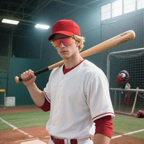 BangLong Sports Sunglasses for Men Women, Baseball Glasses UV400 Protection, Cycling Running Softball Glasses for Youth Adults (Black Red)