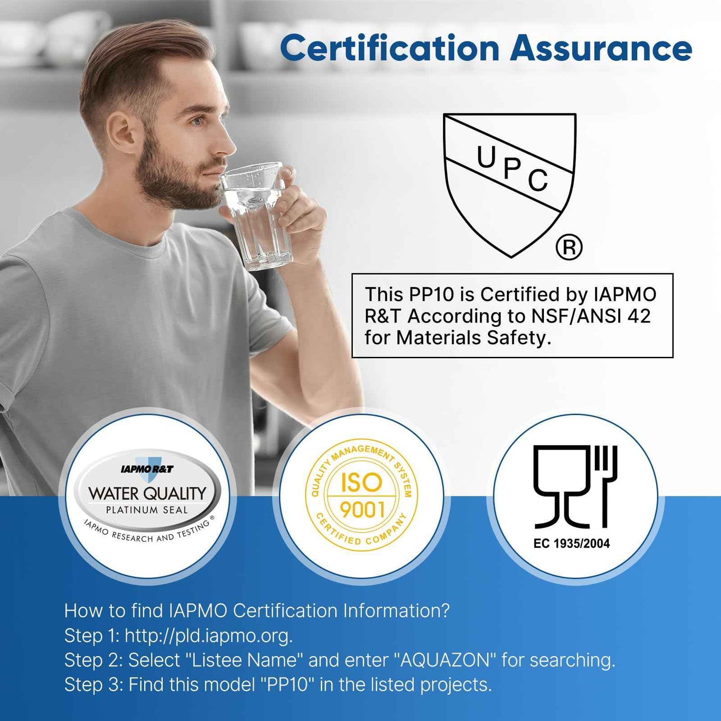 PUREPLUS 1 Micron 10" x 2.5" Whole House Sediment Home Water Filter Cartridge Replacement for Any 10 inch RO Unit, Culligan P5, Aqua-Pure AP110, Dupont WFPFC5002, CFS10, WHKF-G05, 4Pack