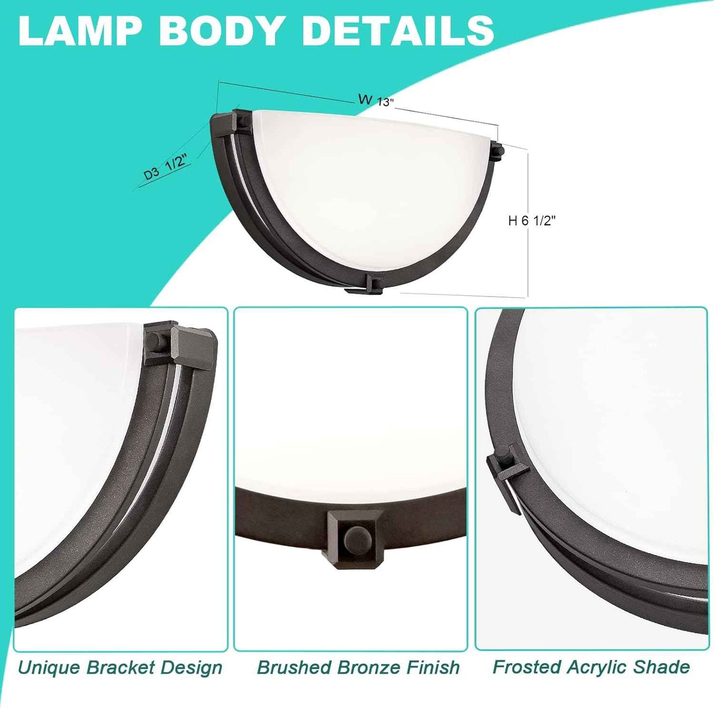 Modern 13-Inch Dimmable LED Wall Sconce - Adjustable Color Temperature, Brushed Nickel (2 Pack) for Bathroom Vanity