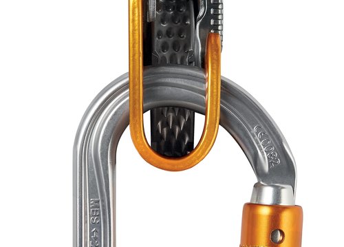 Petzl OK Oval Aluminum Carabiner (Symmetrical) - Black, Screw-Lock