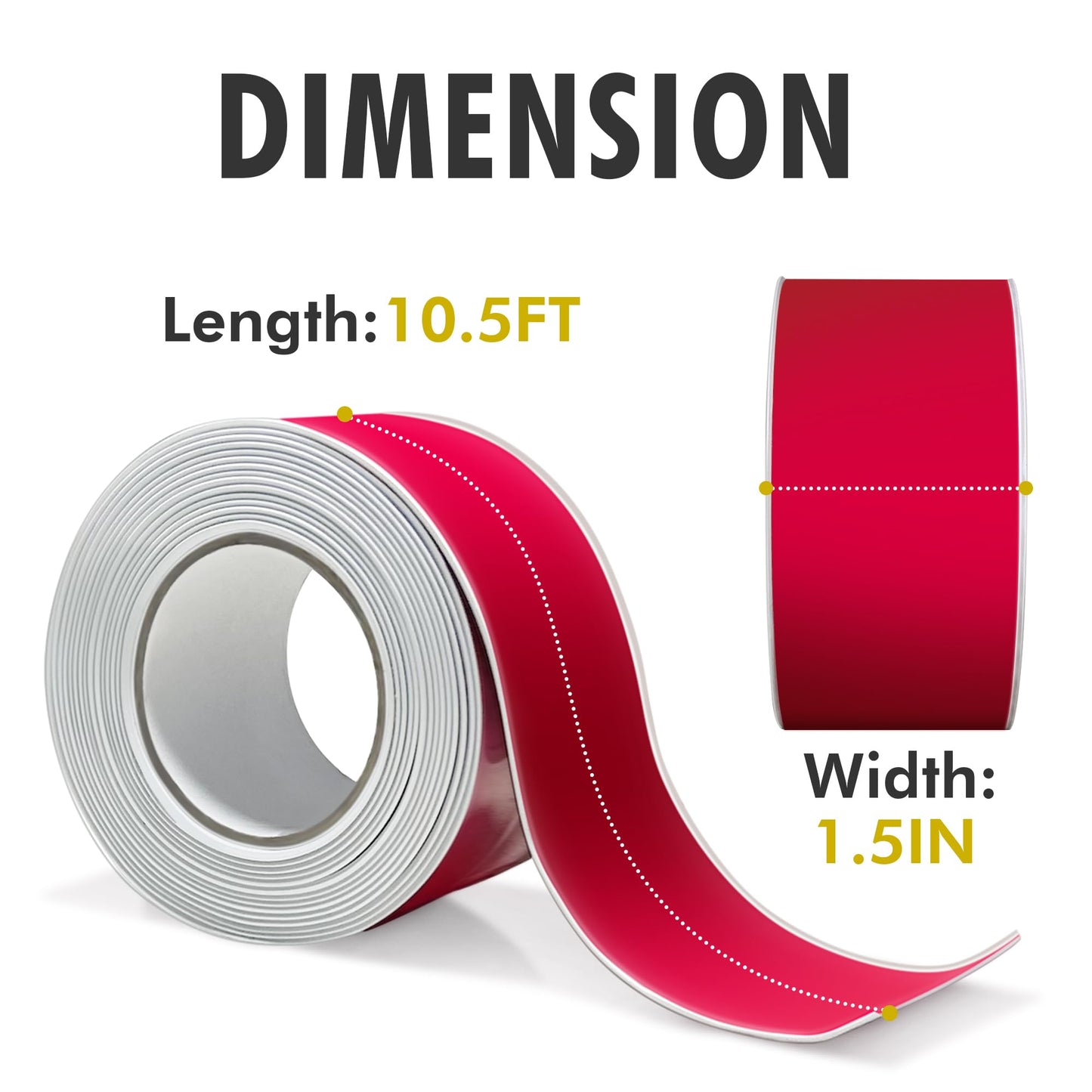 3 Rolls White Caulk Tape for Bathtub Self Adhesive,Peel and Stick Caulk Strip Waterproof,Toilet Base Sealer Strip,Toilet Sealant Tape