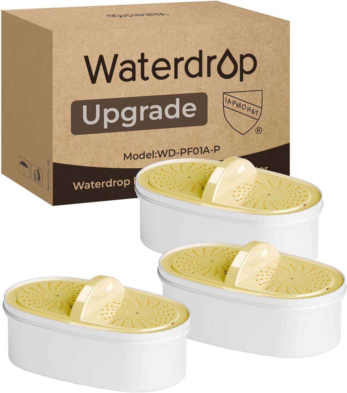 Waterdrop Replacement Filters 3-Pack - NSF Certified for PFAS, PFOA, Chlorine Removal