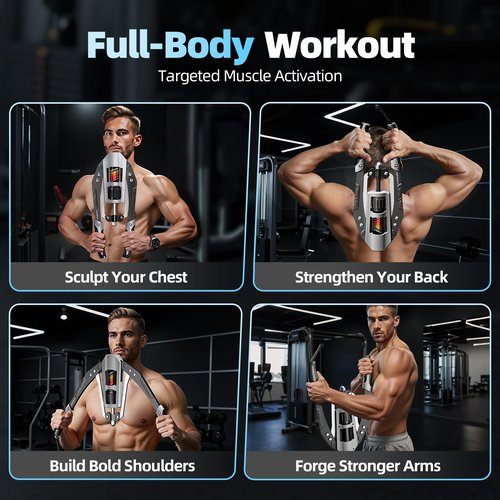 LUCRUSE Twister Arm Exerciser - Adjustable 22-440lbs Hydraulic Power, Home Chest Expander, Shoulder Muscle Training Fitness Equipment, Arm Enhanced Exercise Strengthener. (Grey)