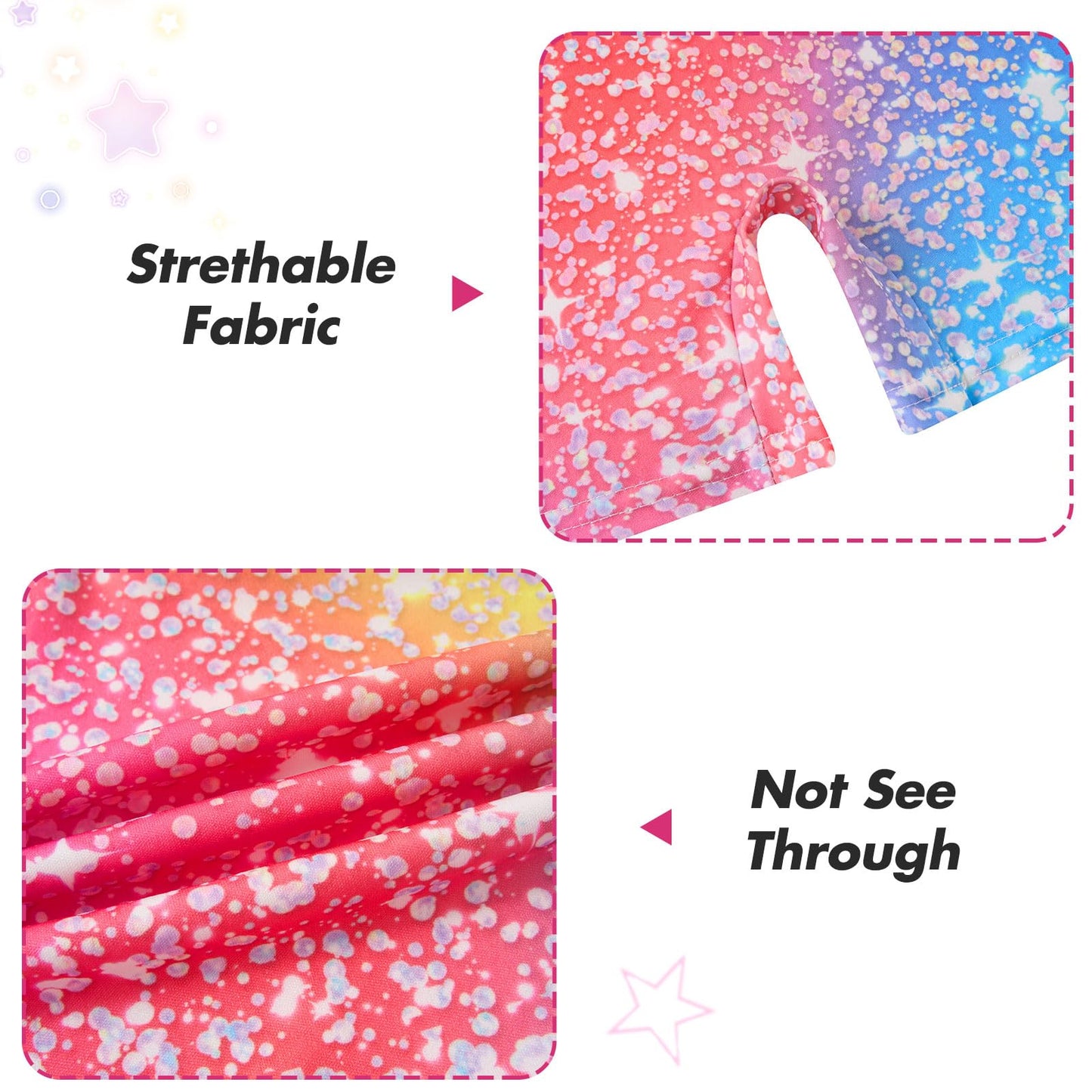 Taubow 2 Packs Gymnastics Leotards for Girls 4t 5t Rainbow Butterfly Tumbling Outfit Biketard with Shorts Gymnastics Outfit