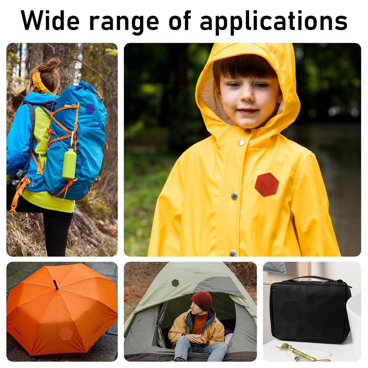 CLINTT 8Pcs Down Jacket Repair Patch, Puffer Jacket Repair Patch, Waterproof Self-Adhesive, Pre-Cut, Tear-Resistant Rip-Stop Nylon Patches for Down Jacket Clothing Tent Bag - Blue