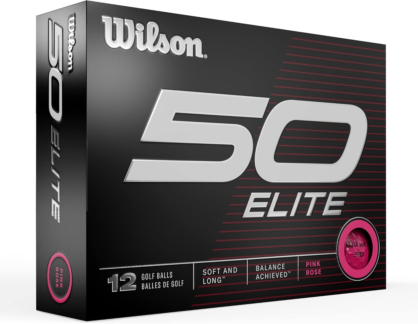 WILSON Fifty Elite Golf Balls - Premium 12 Pack for Enhanced Performance and Distance