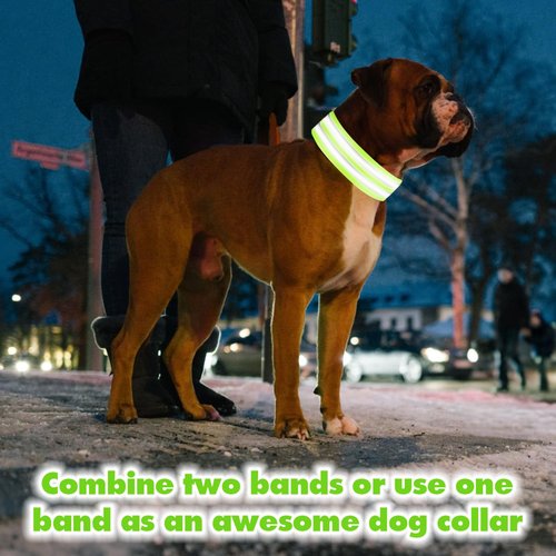 JOUTYFOR 48 Pieces Reflective Bands Reflector Bands for Wrist, Arm, Ankle, Leg, High Visibility Reflective Gear Safety Reflector Tape Straps for Night Walking, Cycling and Running