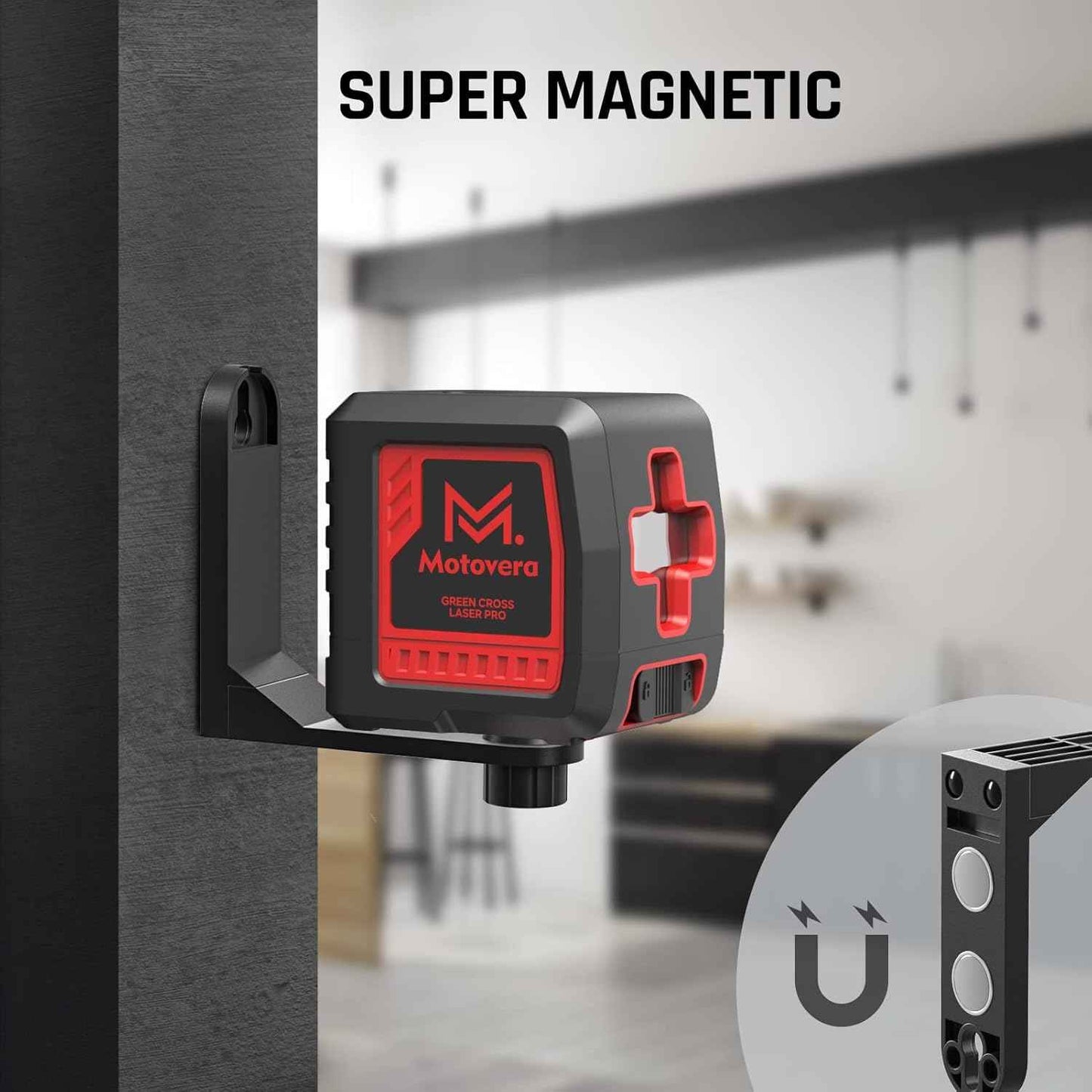 Green Laser Level with Tripod - 100ft Self-Leveling Cross Line, IP54 Waterproof, 4 Brightness Modes & Carrying Bag