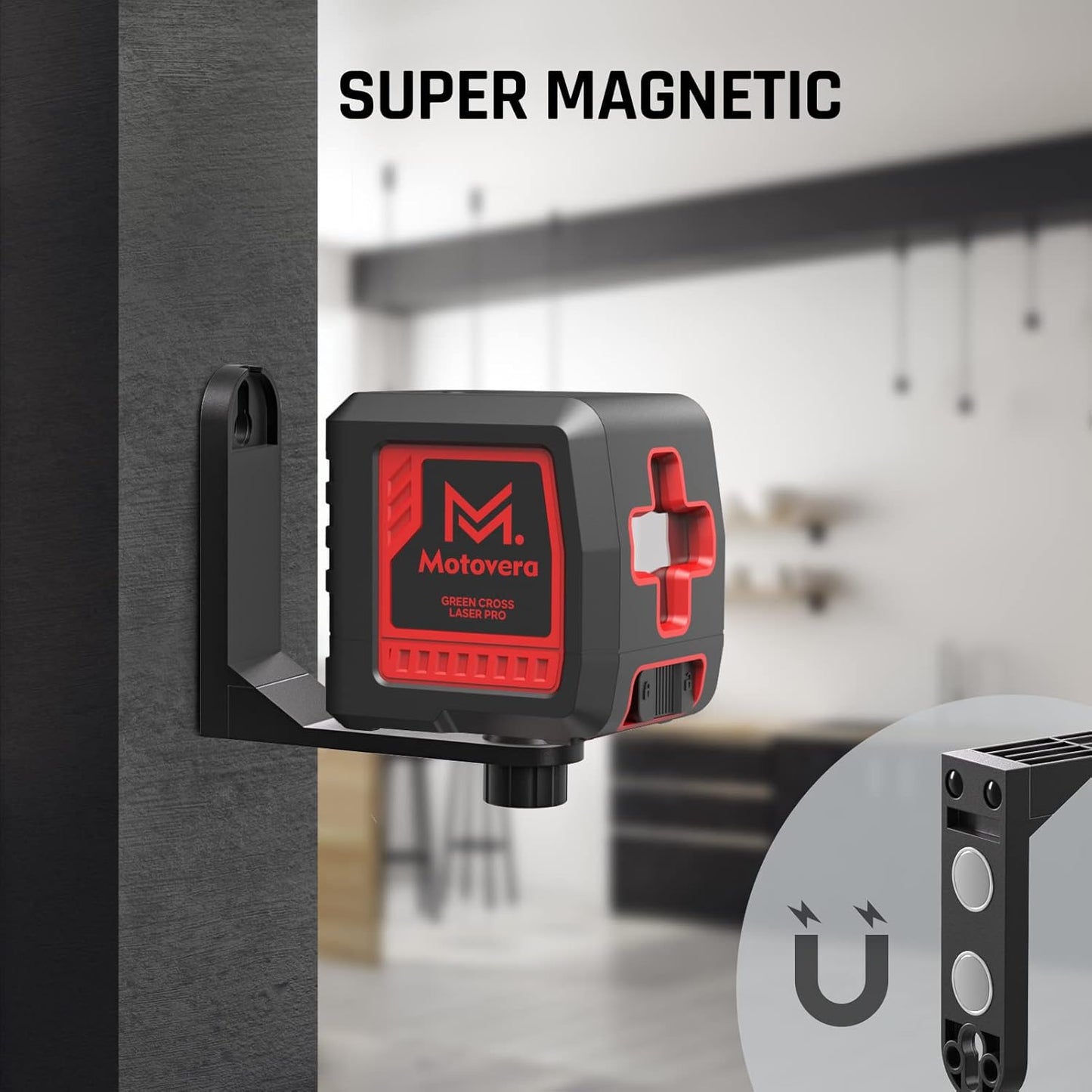 100ft Green Cross Line Laser Level with Tripod - Self-Leveling, 4 Brightness Modes, IP54 Waterproof & Carrying Bag