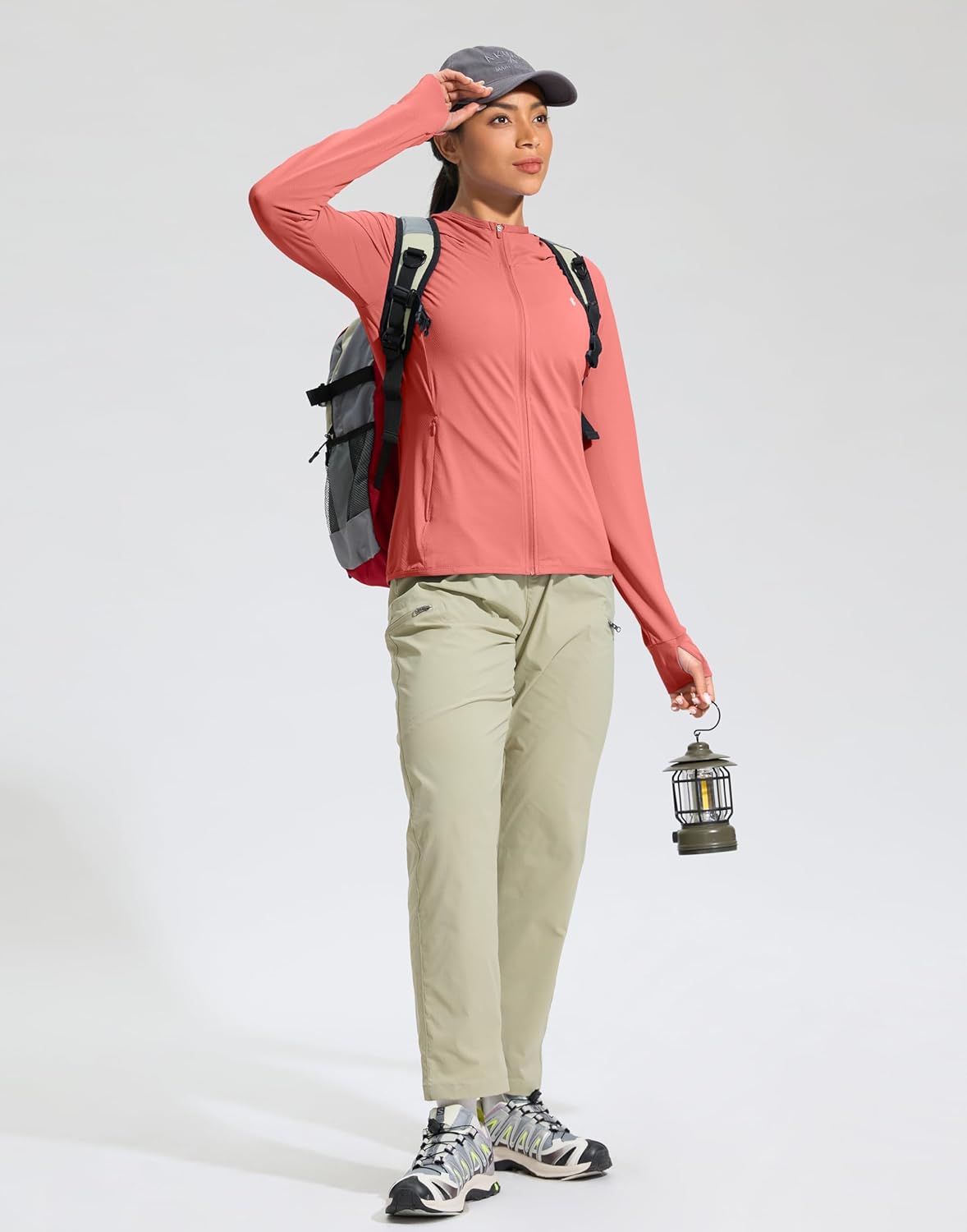 Soothfeel Women's Sun Protection Hoodie Jacket - Lightweight UPF 50+ Long Sleeve with Pocket for Outdoor Hiking