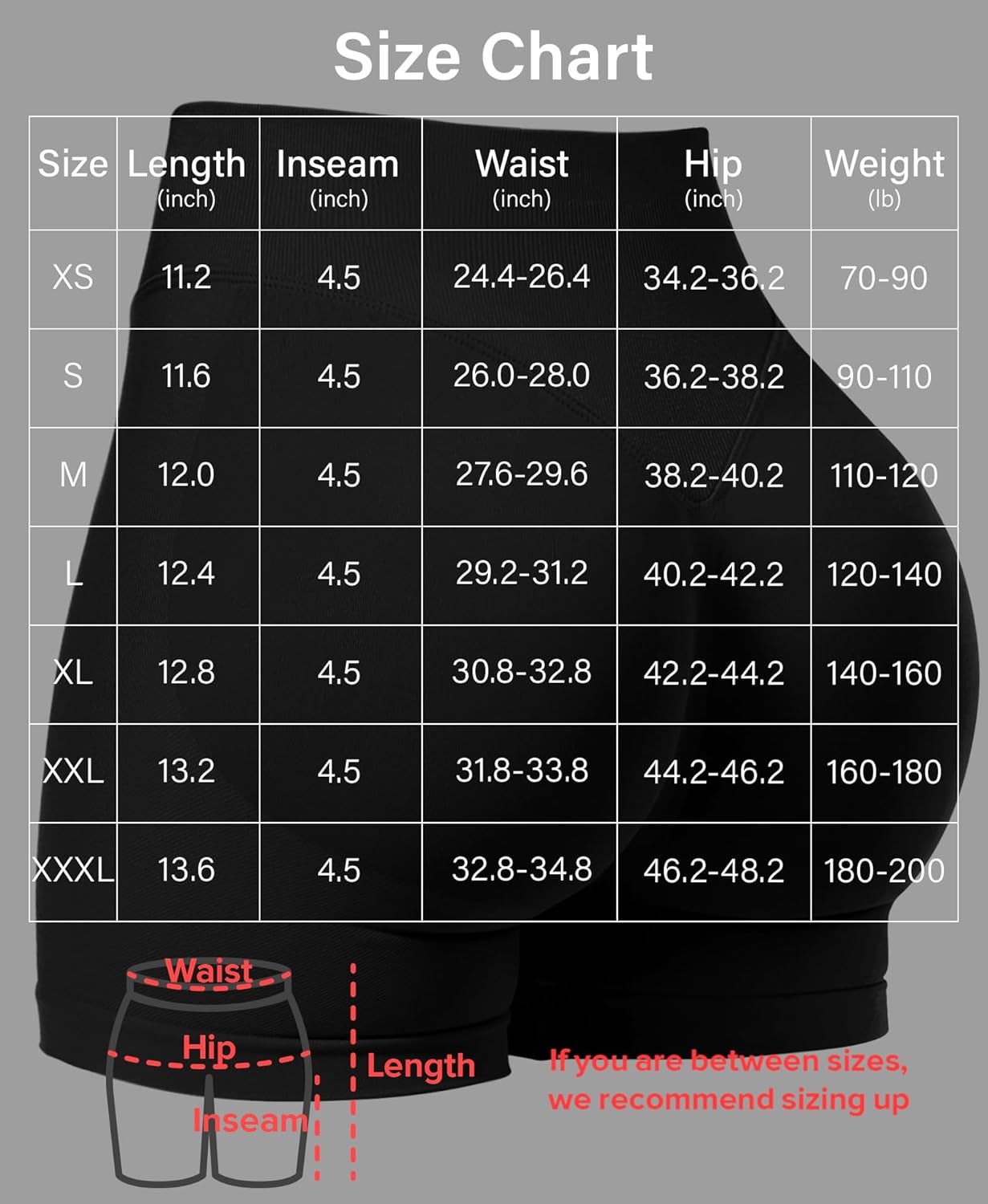 VOYJOY Women's Scrunch Butt Lifting Gym Shorts - Seamless Booty Biker Design | Available in 2.5" to 6" Sizes