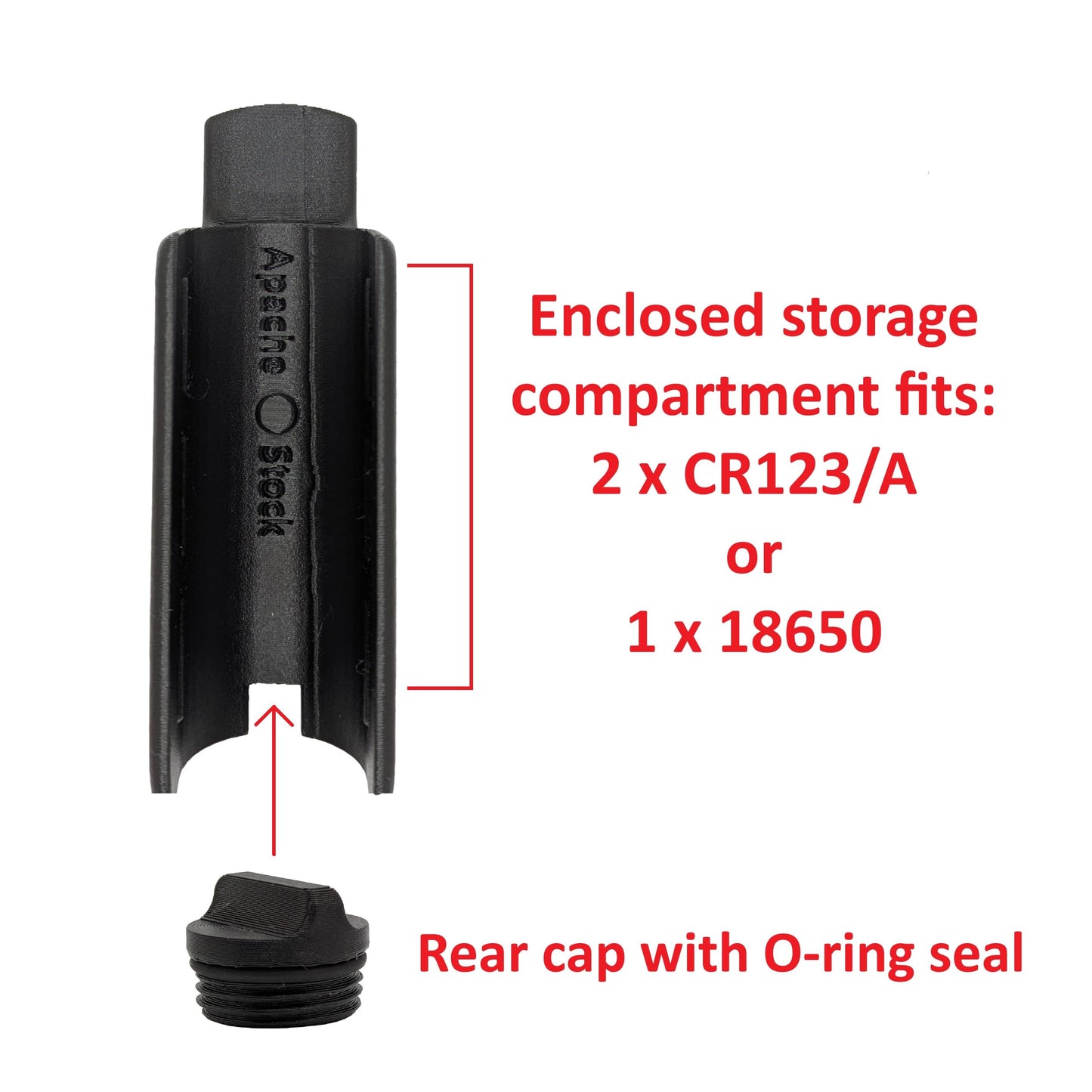 Cheek Riser with Overhang for B5 Bravo Stock (Black)