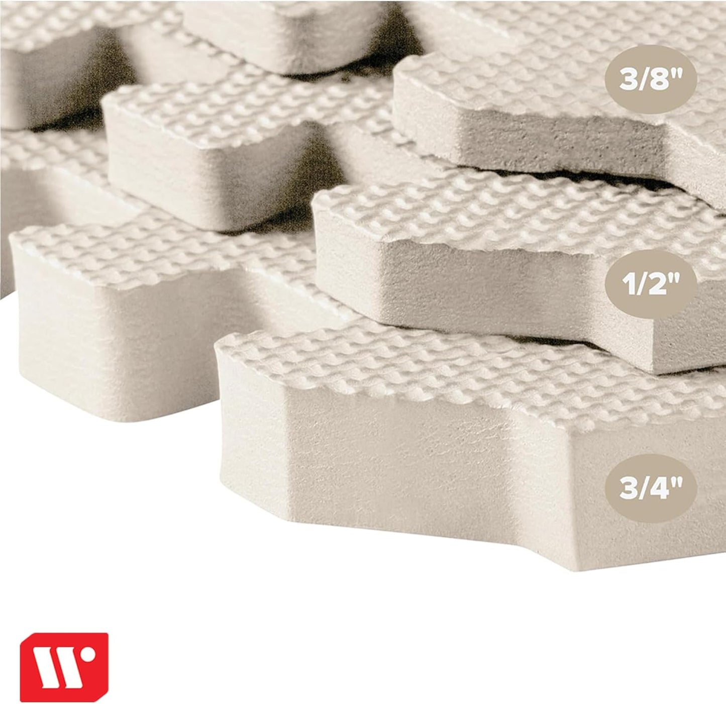 We Sell Mats | 3/8" Thick EVA Foam Exercise Floor Mat - Interlocking Anti-Fatigue Tiles for Home & Gym