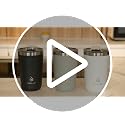 Ideus 20oz Tumbler with Splash-Proof Sliding Lid, Gray - Double Wall Stainless Steel
