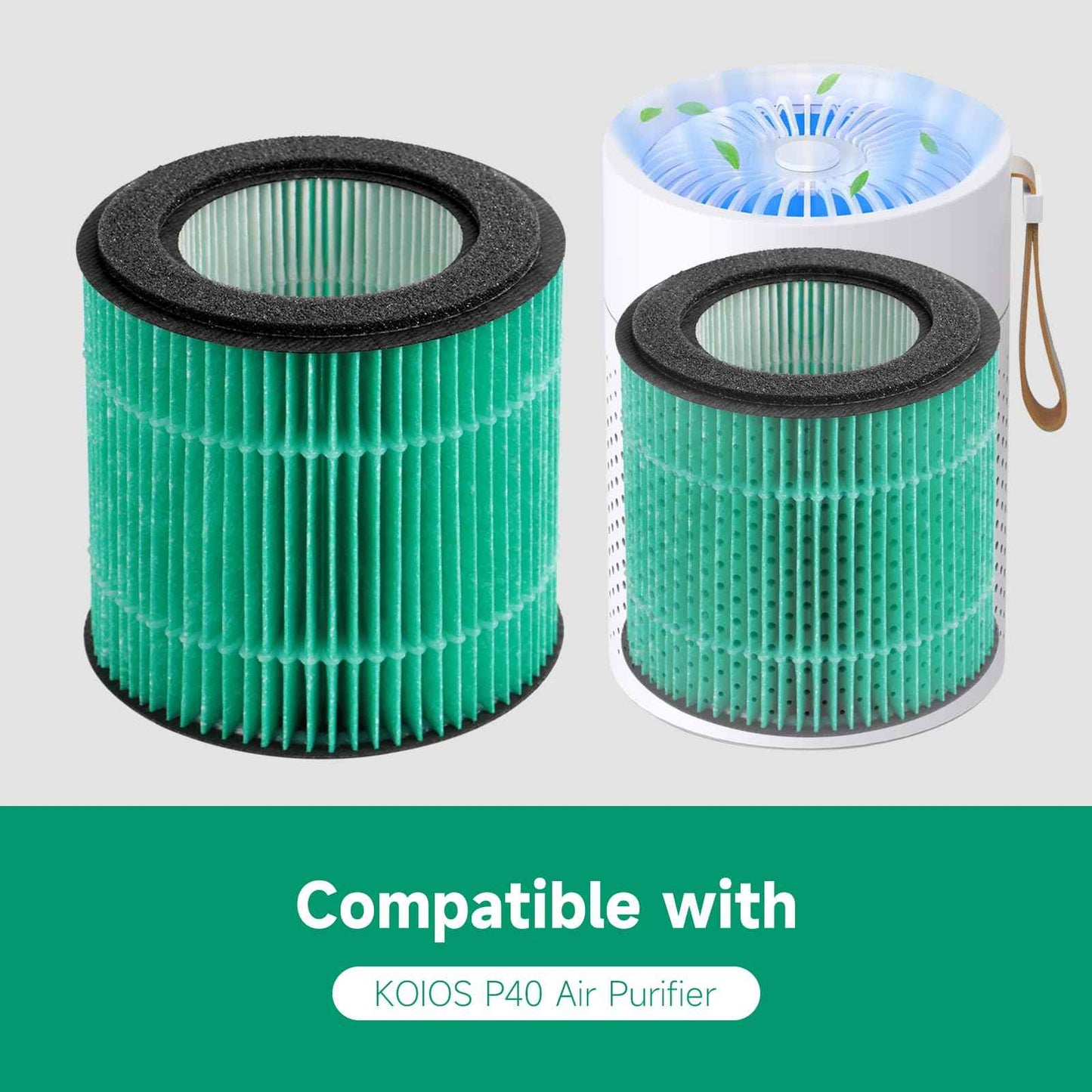 GoKBNY 2-Pack P40 Replacement Filter Compatible with KOIOS P40 Purifier, For ASIN: B0BRSJJW7J