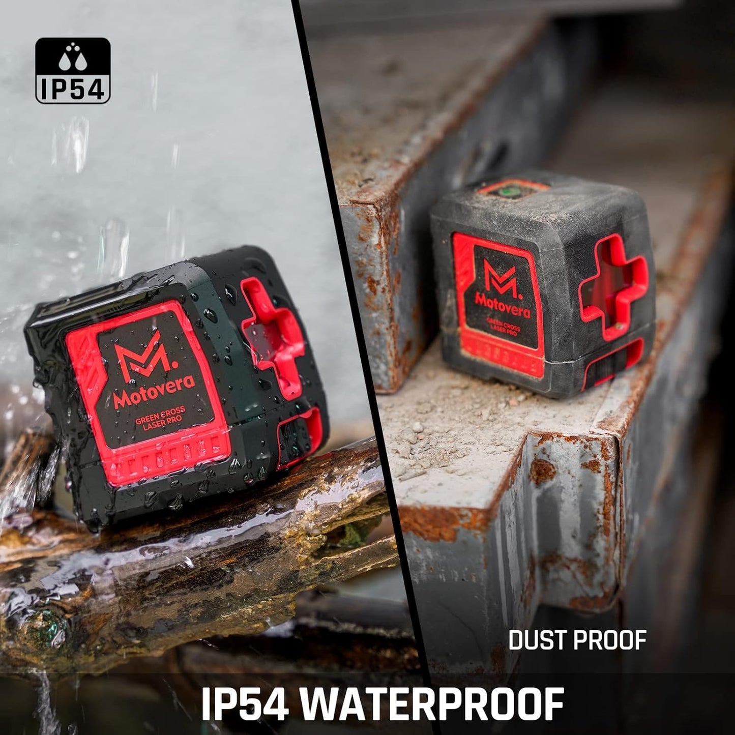 100ft Green Cross Line Laser Level with Tripod - Self-Leveling, 4 Brightness Modes, IP54 Waterproof & Carrying Bag