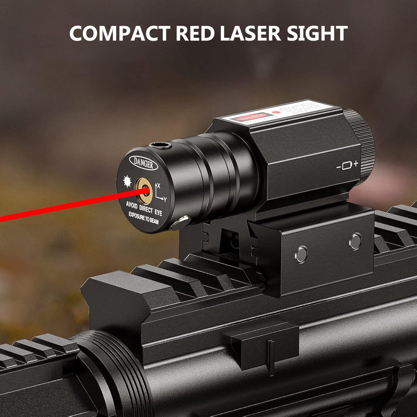 EZshoot Compact Red Laser Sight with Picatinny Rail Mount for 11mm/21mm Rail-Easy Dual-Purpose