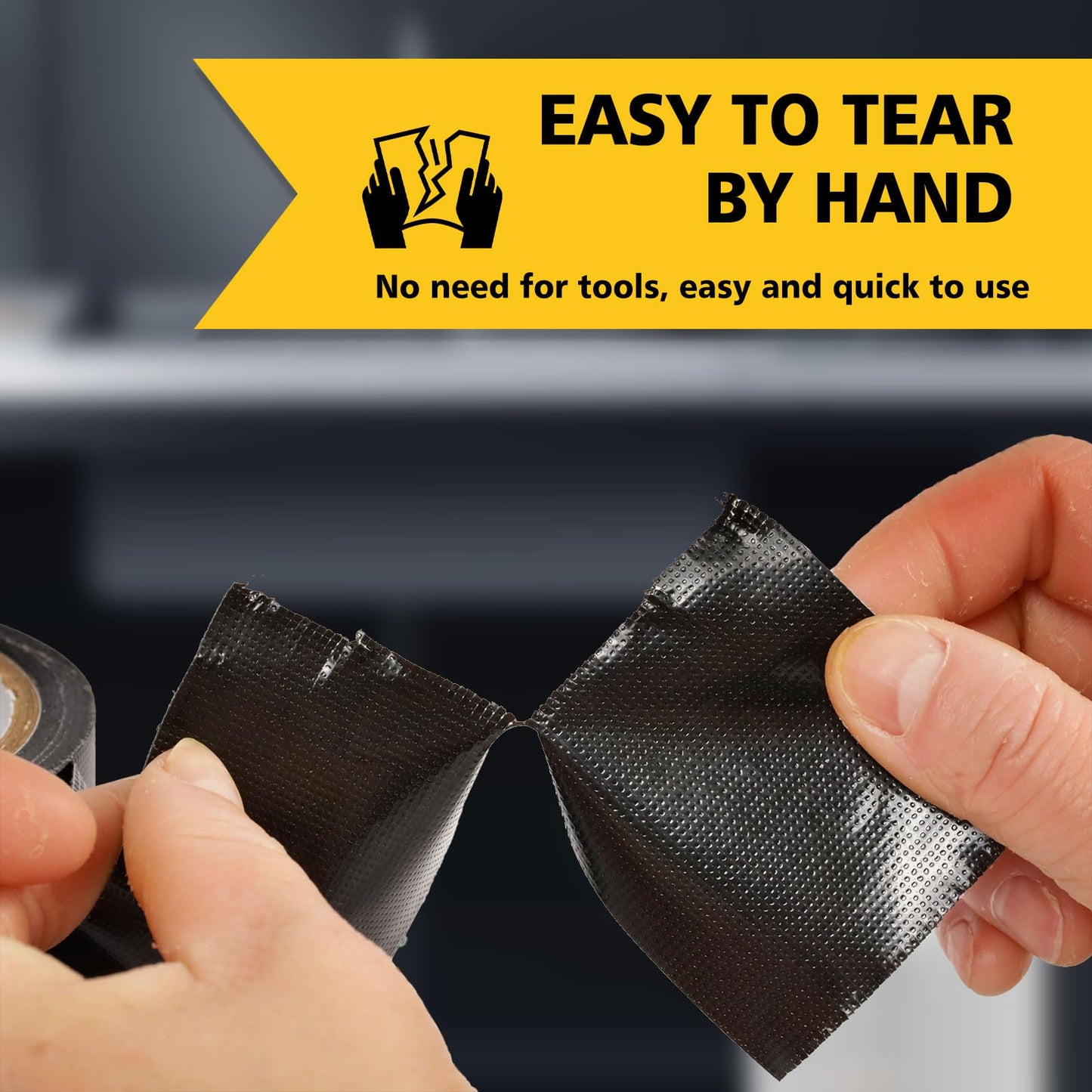 SIKEDEPRO 5-Pack Black Heavy Duty Duct Tape, 2 inches x 30 Yards Duct Tape,Strong, ducttape, Flexible, No Residue, Waterproof High Strength,All-Weather and Tear by Hand - Bulk Value for Repairs