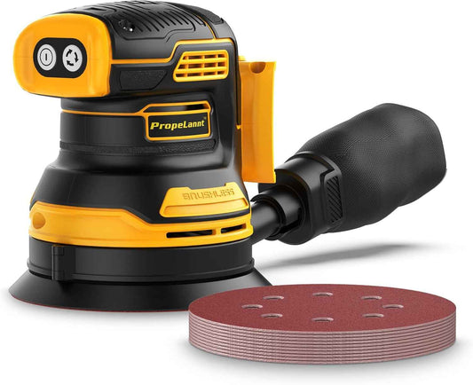 Dewalt 20V Cordless 5" Random Orbital Sander with 10 Sandpapers & Dust Collector