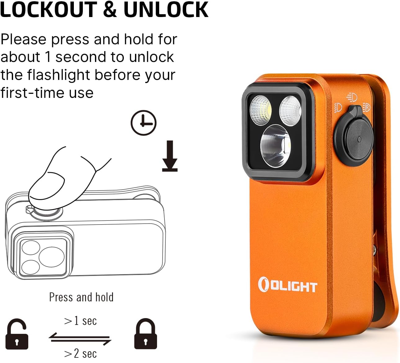 OLIGHT Oclip Pro Rechargeable EDC Flashlight - 500 Lumens, Magnetic Clip-On Light for Outdoor & Indoor Use