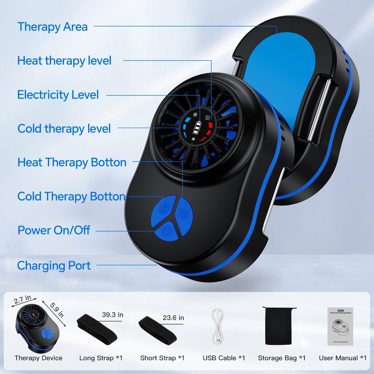 Cold Therapy Machine Recovery Therm Cube for Pain Relief, Muscle Recovery 3-in-1 Heating, Cooling and Contrast Therapy Recovery for Arms, Legs, Ankles, Knees, Shoulders, Back