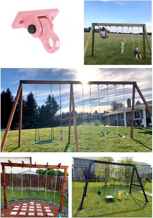 ABUSA Heavy Duty Swing Hangers - 5000 lb Capacity for Indoor/Outdoor Use | Includes Screws & Bolts (4 Pack)