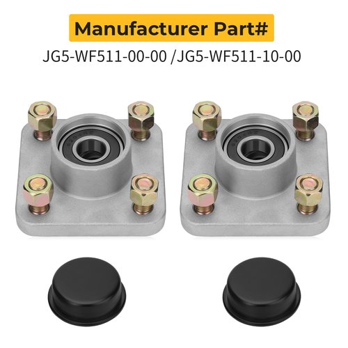 M MATI 2Pcs Front Wheel Hub & Cover Cap for Yamaha Golf Cart G8/G9/G11/G14/G16/G19/G20/G22/G27 1990-2008 JG5-WF511-00-00 JG5-WF511-10-00