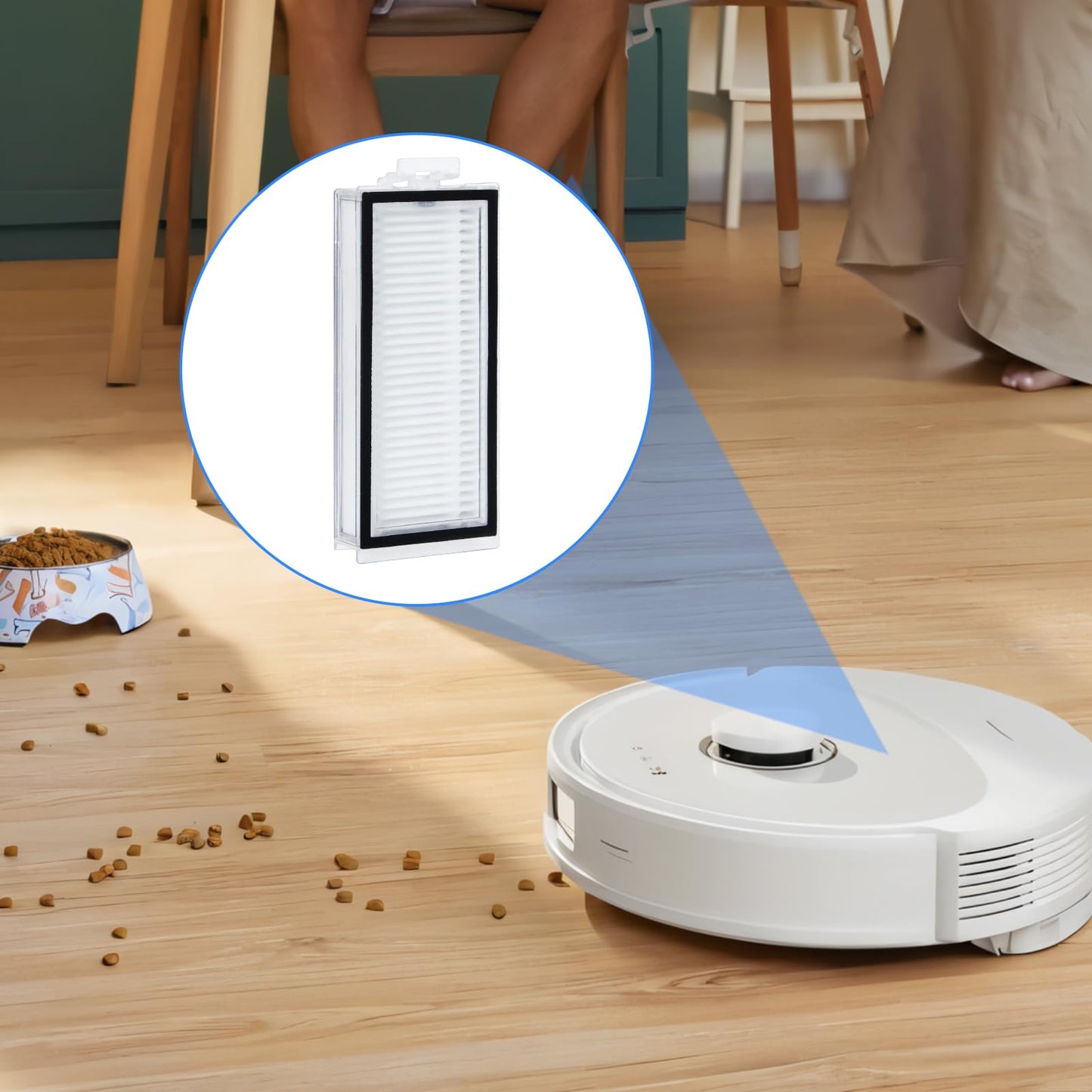 Fixbetter Hepa Filter for Roborock Q7 Max/ Q7 Max+/ Q7/ Q7+/ Q8 Max/ Q8 Max+/ Q5 Pro/ Q5 Pro+/ T8 Robot Vacuum Cleaner Replacement Part, Filter Washable and Reusable, Provides Stronger Suction Power