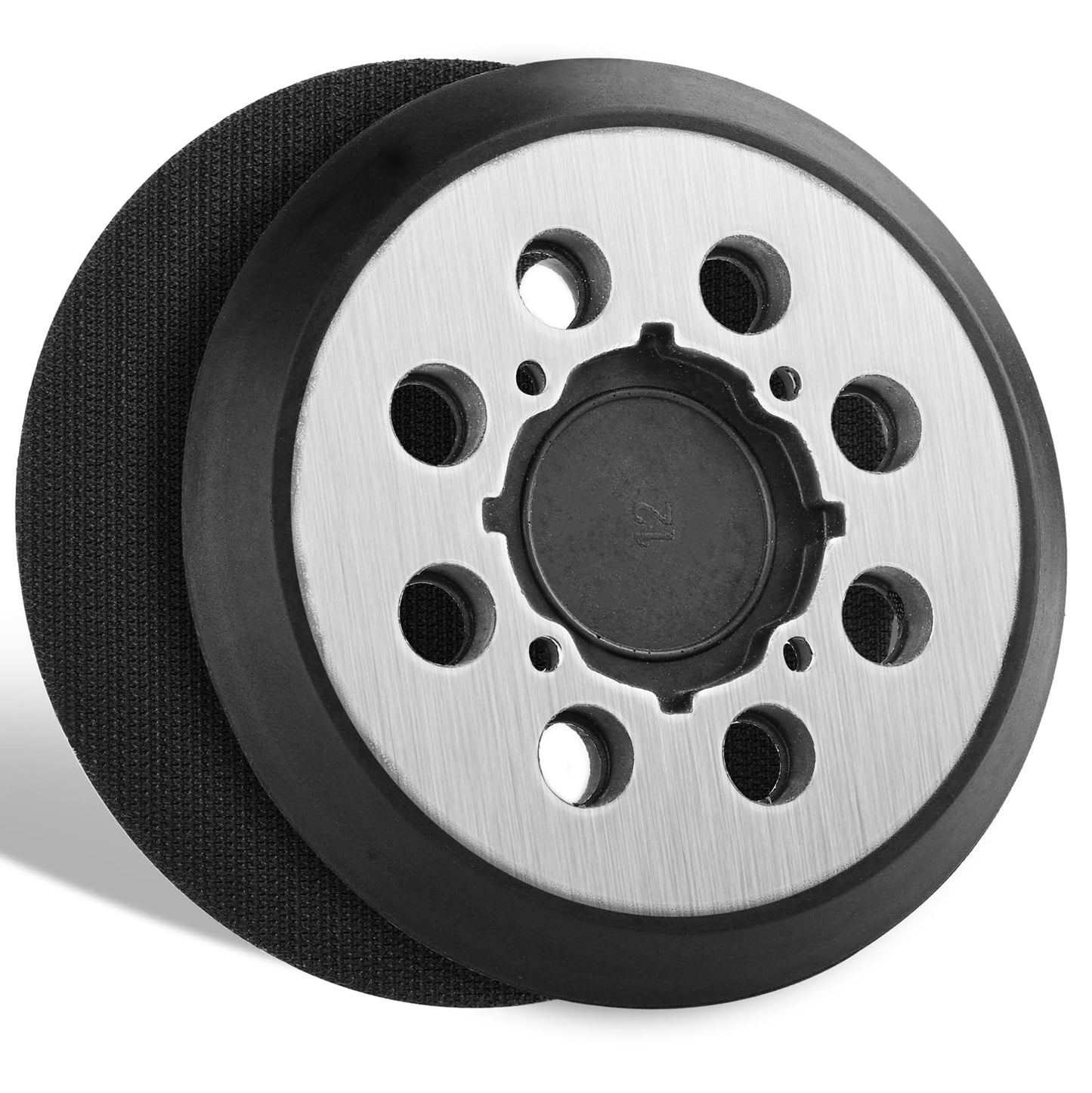 Gnellkoor Sander Pads Replacement for Craftsman, 2 Pack 5 inch 8 Hole Hook & Loop Orbital Sanding Metal Pads Compatible with Craftsman CMCW220B CMEW231 Random Orbital Sander