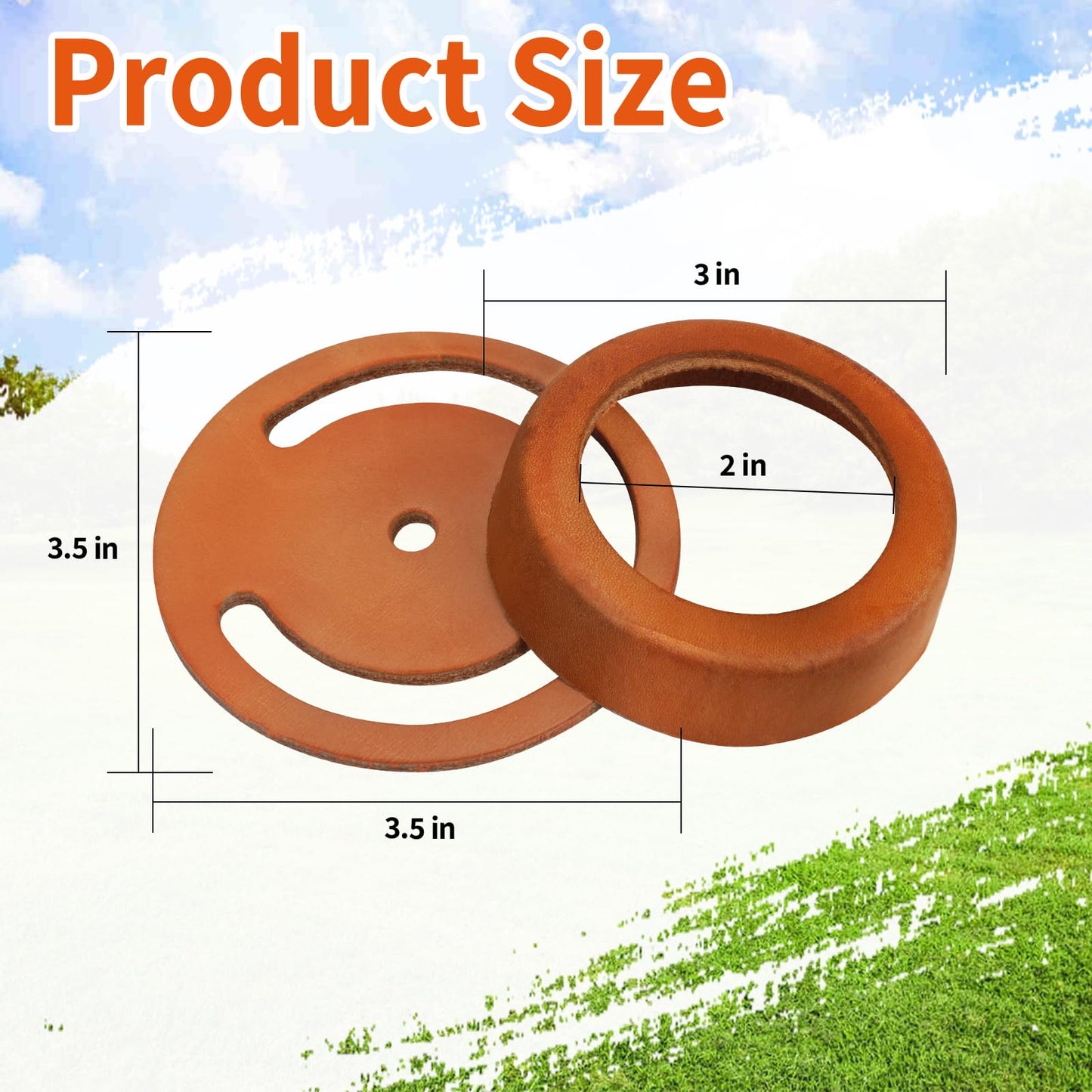 LVACODV Pitcher Pump Well Kit with No.2 Pitcher Pump Replacement Parts - Includes Lower Valve Leathers and Leather Cups for Hand Well Pump - Pitcher Pump Parts for Repair and Maintenance.