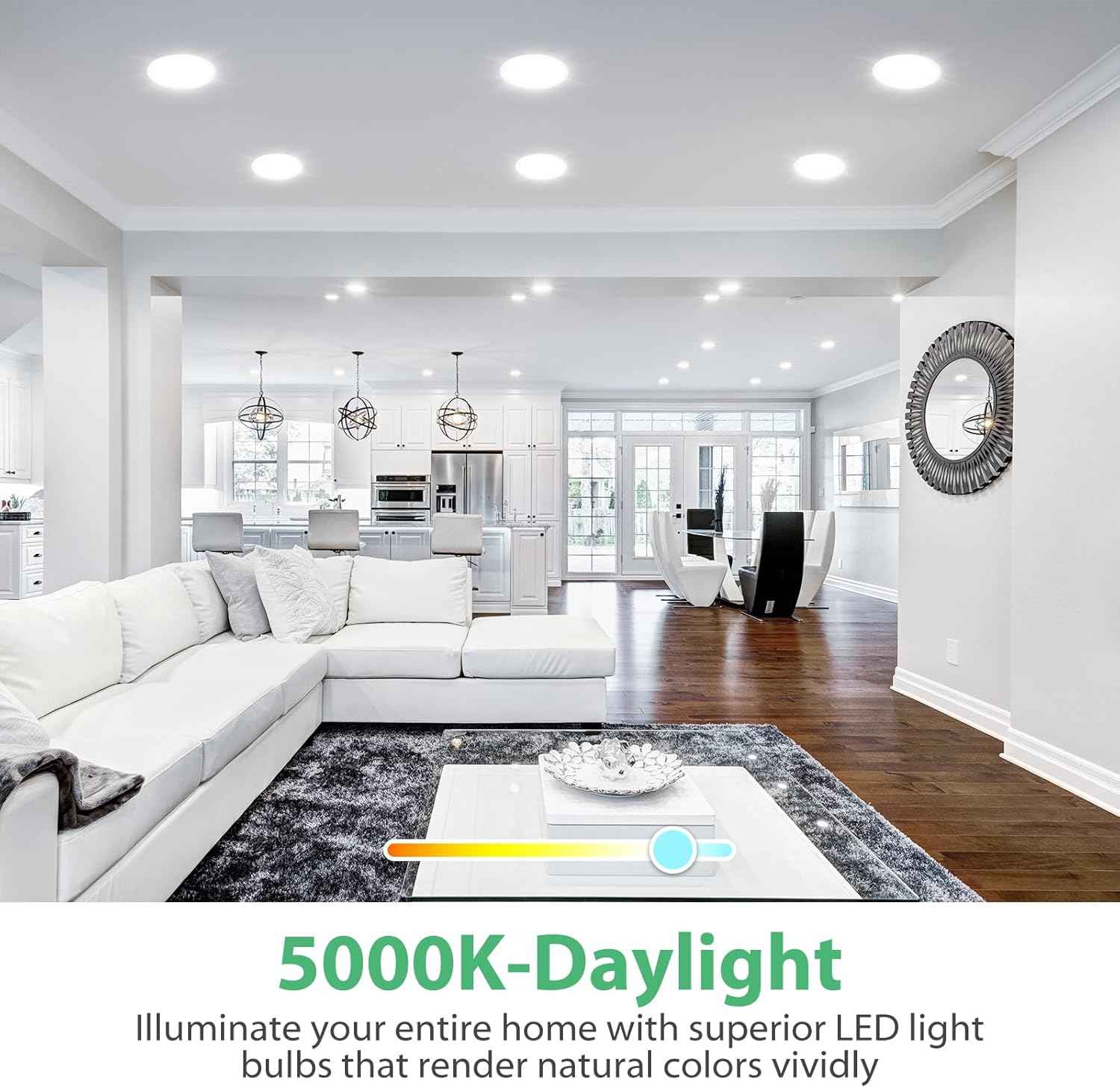 BR30 LED Flood Light Bulbs 24-Pack, 7W Dimmable 650LM Soft White 2700K, E26 Base