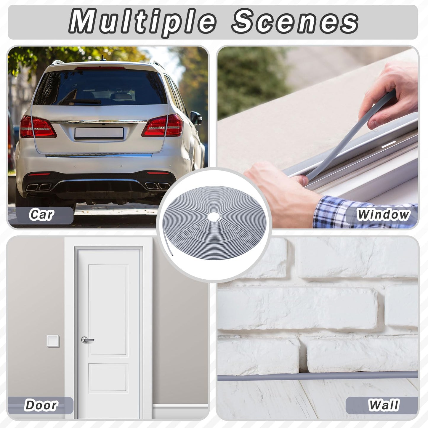 Frienda Backer Rod Foam Rubber Caulk Saver Concrete Expansion Joint Filler Weather Strip Seal for Gaps and Joints (Grey,1/8 Inch X 50 ft)